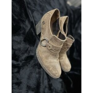 Born DB5717 Brown Leather  Ankle‎ Boot Shoes Size 10